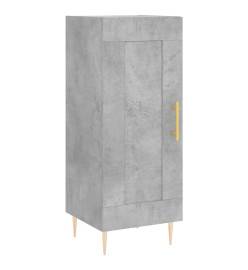 Buffet haut Gris béton 34,5x34x180 cm Bois d'ingénierie