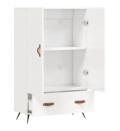 Buffet haut blanc brillant 69,5x31x115 cm bois d'ingénierie