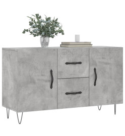 Buffet gris béton 100x36x60 cm bois d'ingénierie