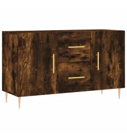 Buffet chêne fumé 100x36x60 cm bois d'ingénierie