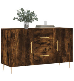 Buffet chêne fumé 100x36x60 cm bois d'ingénierie