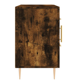 Buffet chêne fumé 100x36x60 cm bois d'ingénierie