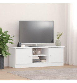 Meuble TV ALTA blanc 112x35x41 cm bois massif de pin