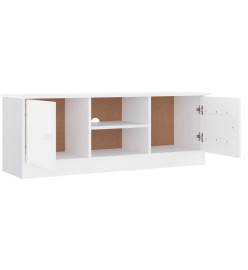 Meuble TV ALTA blanc 112x35x41 cm bois massif de pin