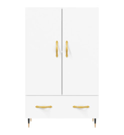 Buffet haut blanc 69,5x31x115 cm bois d'ingénierie