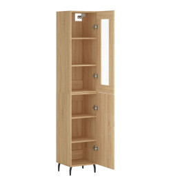 Buffet haut Chêne sonoma 34,5x34x180 cm Bois d'ingénierie