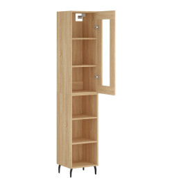 Buffet haut Chêne sonoma 34,5x34x180 cm Bois d'ingénierie