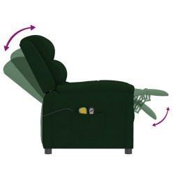 Fauteuil électrique de massage Vert foncé velours