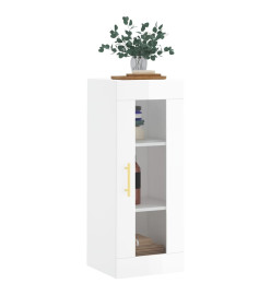 Armoire murale blanc brillant 34,5x34x90 cm