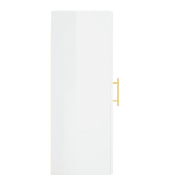 Armoire murale blanc brillant 34,5x34x90 cm