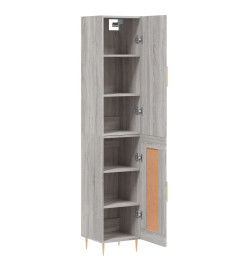 Buffet haut Sonoma gris 34,5x34x180 cm Bois d'ingénierie