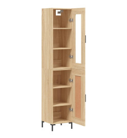 Buffet haut Chêne sonoma 34,5x34x180 cm Bois d'ingénierie