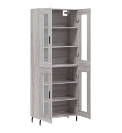 Buffet haut Sonoma gris 69,5x34x180 cm Bois d'ingénierie