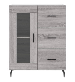 Buffet haut Sonoma gris 69,5x34x180 cm Bois d'ingénierie