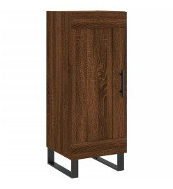 Buffet haut Chêne marron 34,5x34x180 cm Bois d'ingénierie