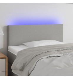 Tête de lit à LED Gris clair 80x5x78/88 cm Tissu