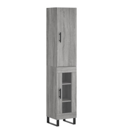 Buffet haut Sonoma gris 34,5x34x180 cm Bois d'ingénierie