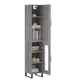 Buffet haut Sonoma gris 34,5x34x180 cm Bois d'ingénierie