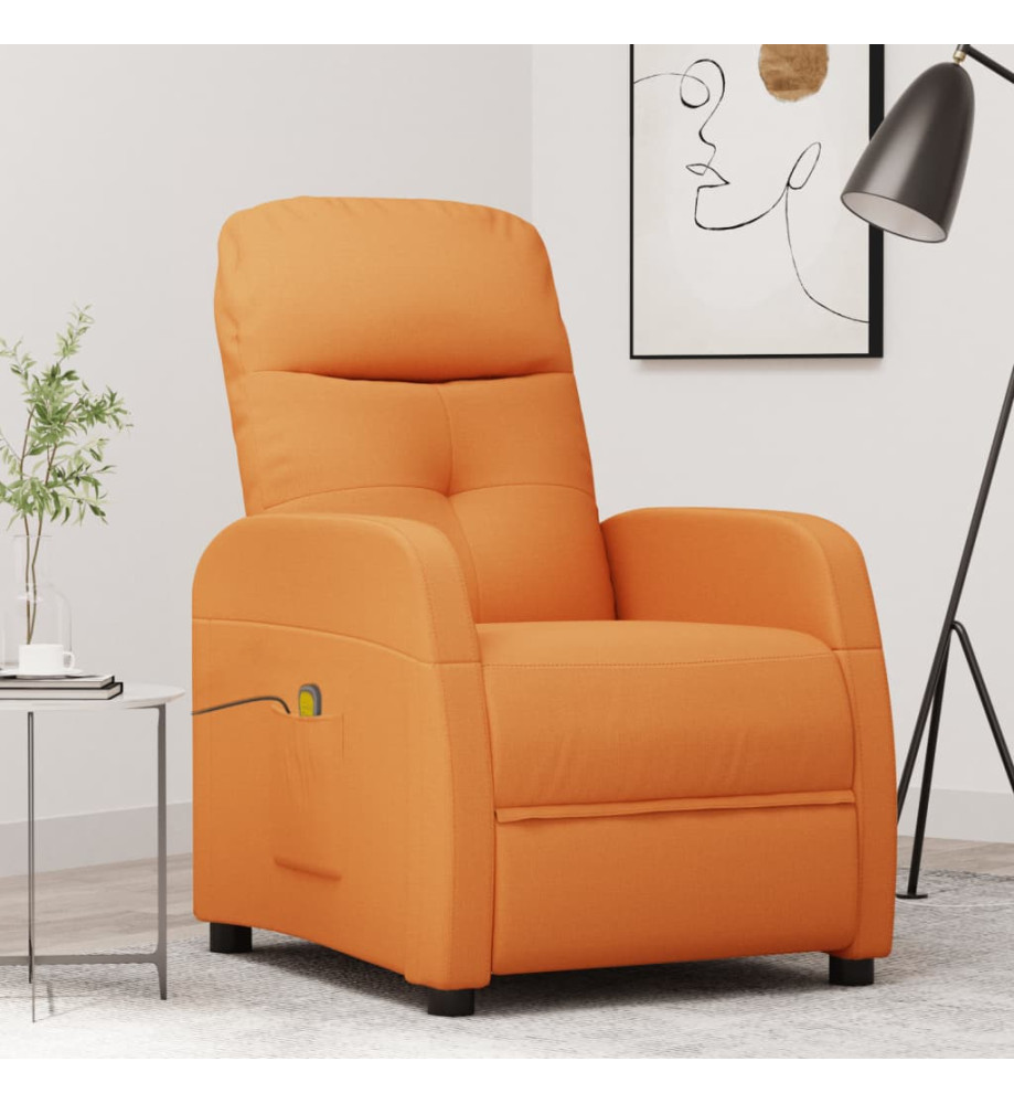 Fauteuil de massage jaune foncé tissu