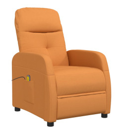 Fauteuil de massage jaune foncé tissu