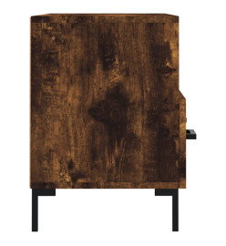 Meuble TV Chêne fumé 80x36x50 cm Bois d'ingénierie