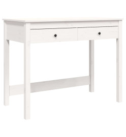 Bureau avec tiroirs Blanc 100x50x78 cm Bois massif de pin