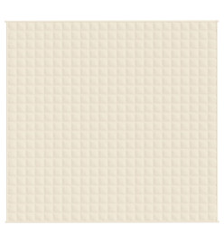 Couverture lestée Crème clair 220x235 cm 11 kg Tissu