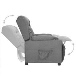 Fauteuil Gris clair Tissu