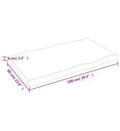 Dessus de table bois chêne massif traité bordure assortie