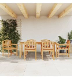 Ensemble à dîner de jardin 7 pcs Bois de teck solide