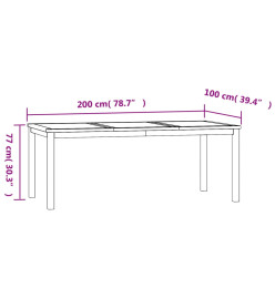 Ensemble à dîner de jardin 7 pcs Bois de teck solide