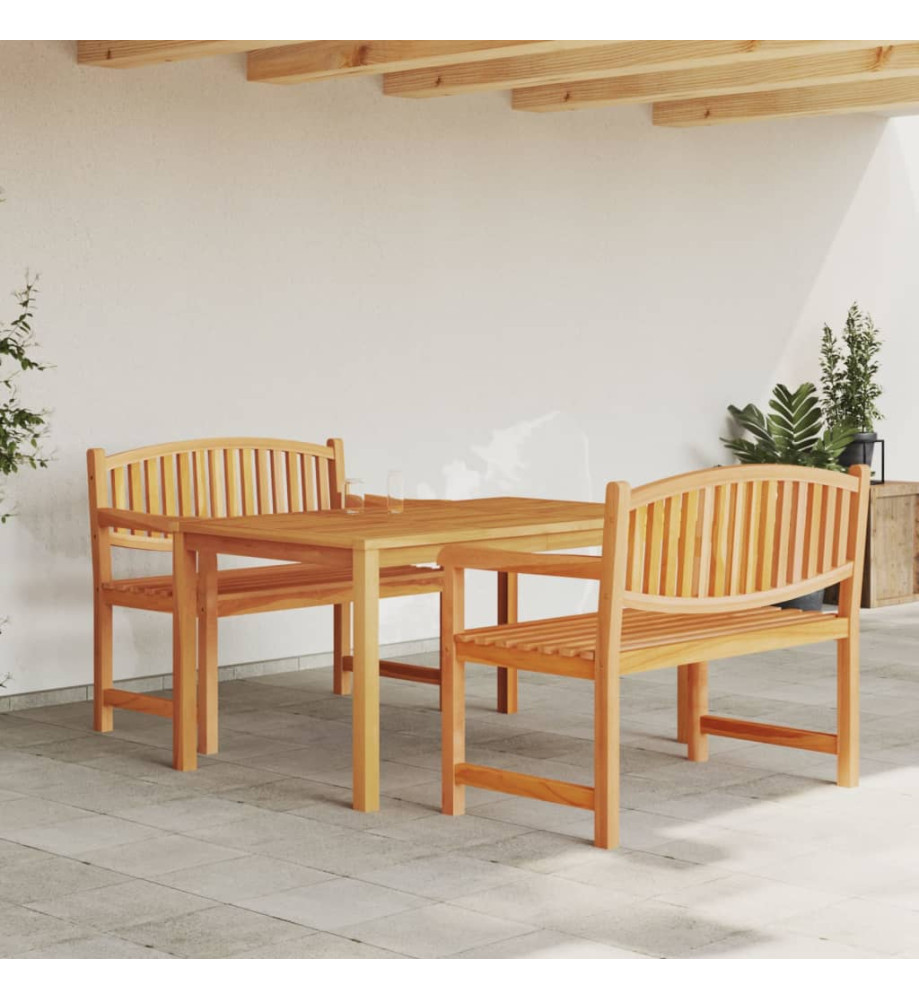 Ensemble à dîner de jardin 3 pcs Bois de teck massif