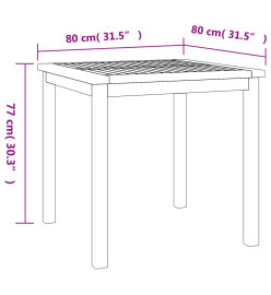 Ensemble à dîner de jardin 3 pcs Bois de teck massif