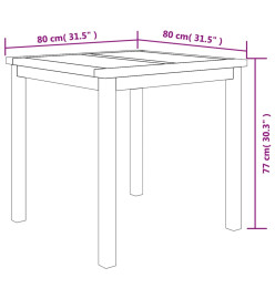 Ensemble à dîner de jardin 3 pcs Bois de teck massif