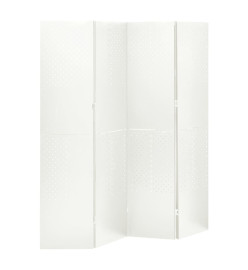 Cloison de séparation 4 panneaux Blanc 160x180 cm Acier
