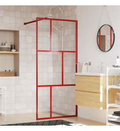 Paroi de douche avec verre ESG transparent rouge 90x195 cm