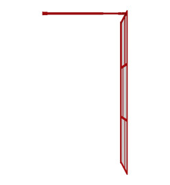 Paroi de douche avec verre ESG transparent rouge 90x195 cm