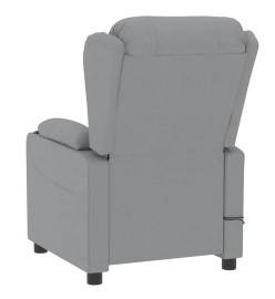 Fauteuil électrique de massage Gris clair Tissu