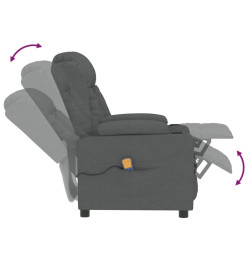 Fauteuil de massage Gris foncé Tissu