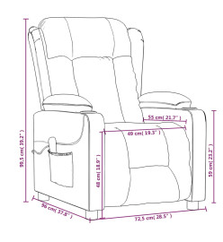 Fauteuil de massage Crème Tissu