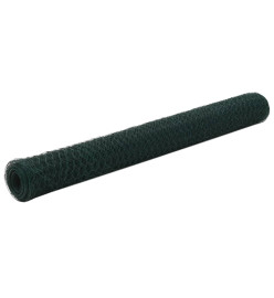 Grillage Acier avec revêtement en PVC 25x1,2 m Vert