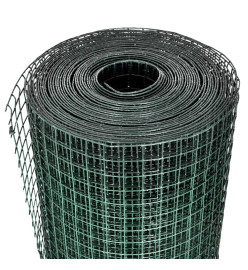 Grillage pour volière Acier galvanisé 1 x 25 m Vert