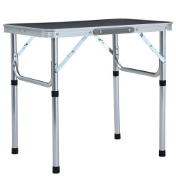 Table pliable de camping Gris Aluminium 60x45 cm