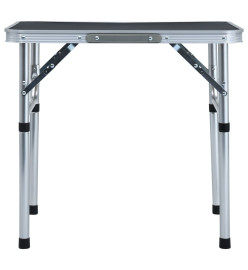 Table pliable de camping Gris Aluminium 60x45 cm