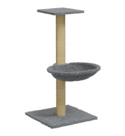 Arbre à chat avec griffoir en sisal Gris clair 74 cm