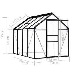 Serre Anthracite Aluminium 4,75 m²