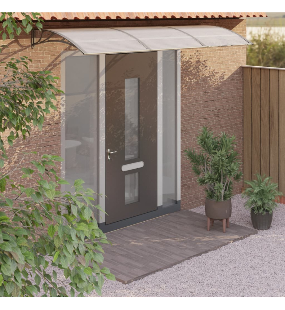 Auvent de porte Gris 300x100 cm Polycarbonate