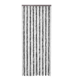 Moustiquaire Gris et blanc 90x220 cm Chenille