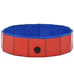 Piscine pliable pour chiens Rouge 80x20 cm PVC