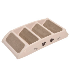 Escaliers pliables pour chiens Crème 62x40x49,5 cm